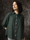 High Star Women Relaxed Tartan Checks Opaque Casual Shirt