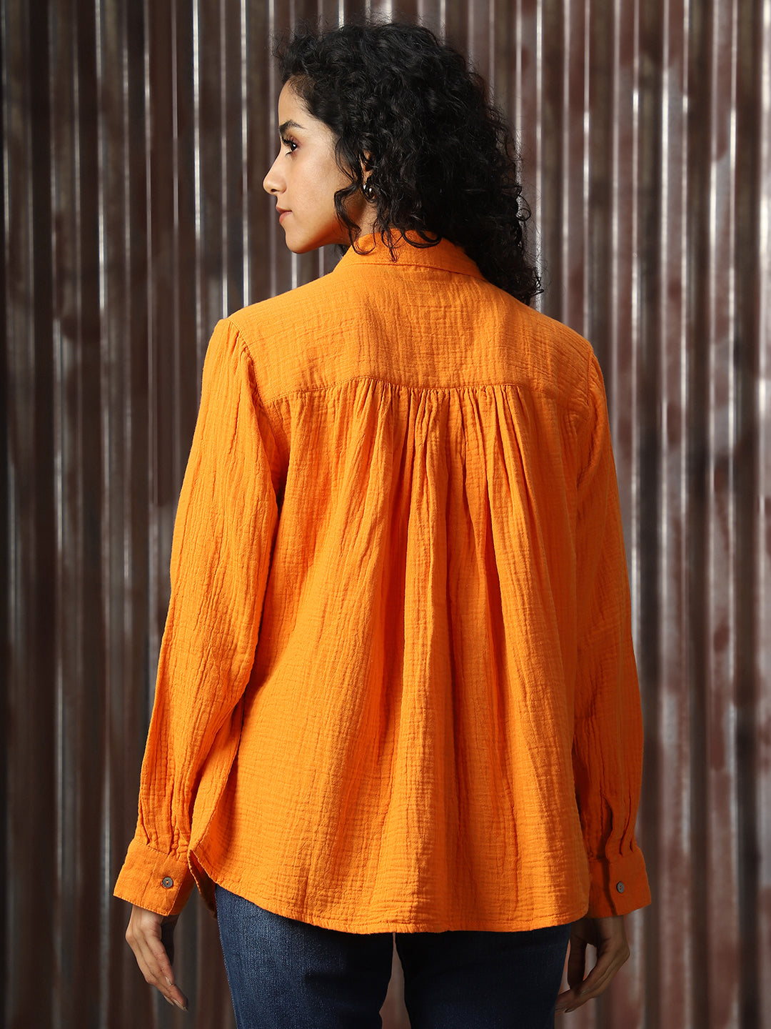 High Star Women Relaxed Opaque Casual Shirt