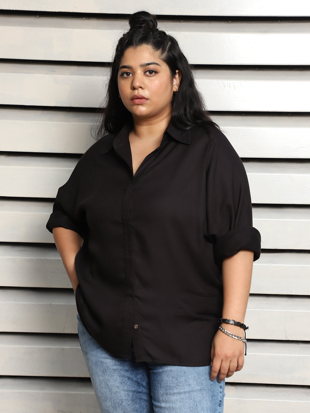 Plus Size Women Boxy Opaque Casual Shirt – HighStar