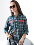 High Star Women Embroidered Relaxed Fit  Spread Collar Regular Sleeves Shirts