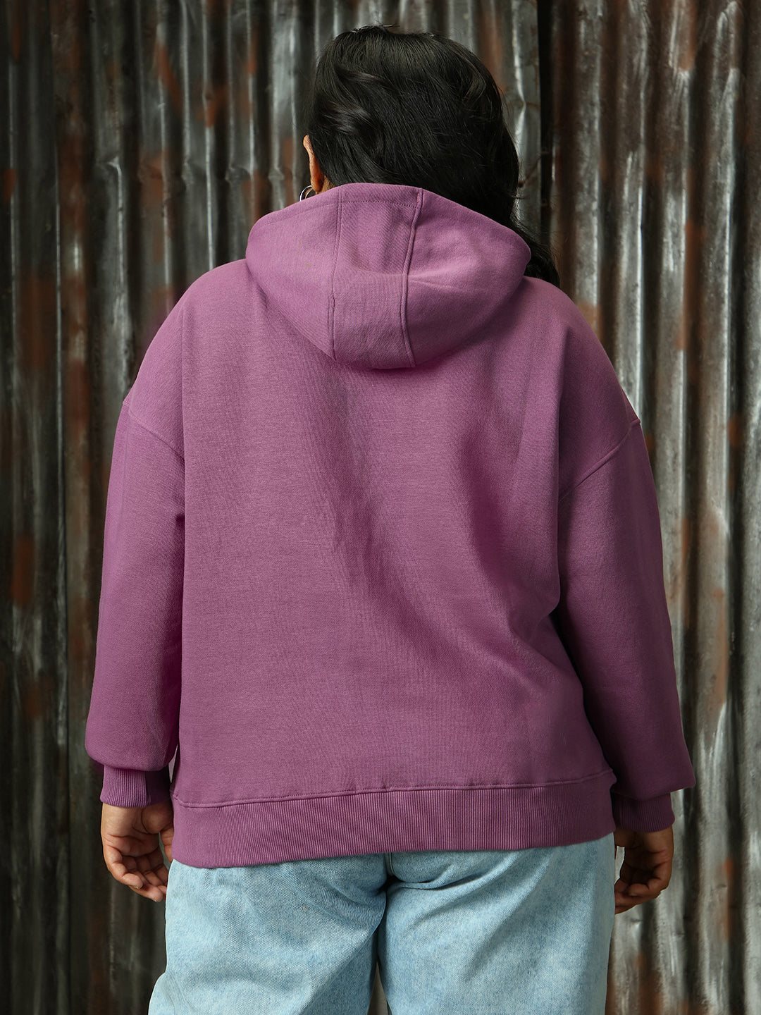 Women Solid Cotton Regular Fit  Hood Long Sleeve Sweatshirts