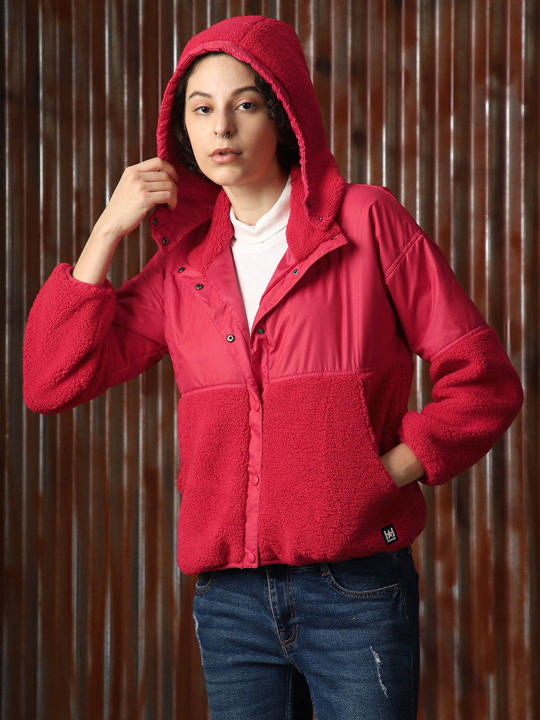 Women Printed Polyster Oversized Fit  Hood Long Sleeve Sweatshirts