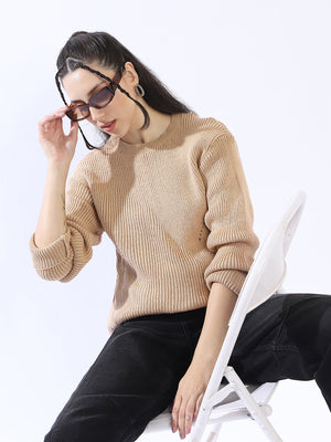 High Star Women Self Design Pullover Sweaters