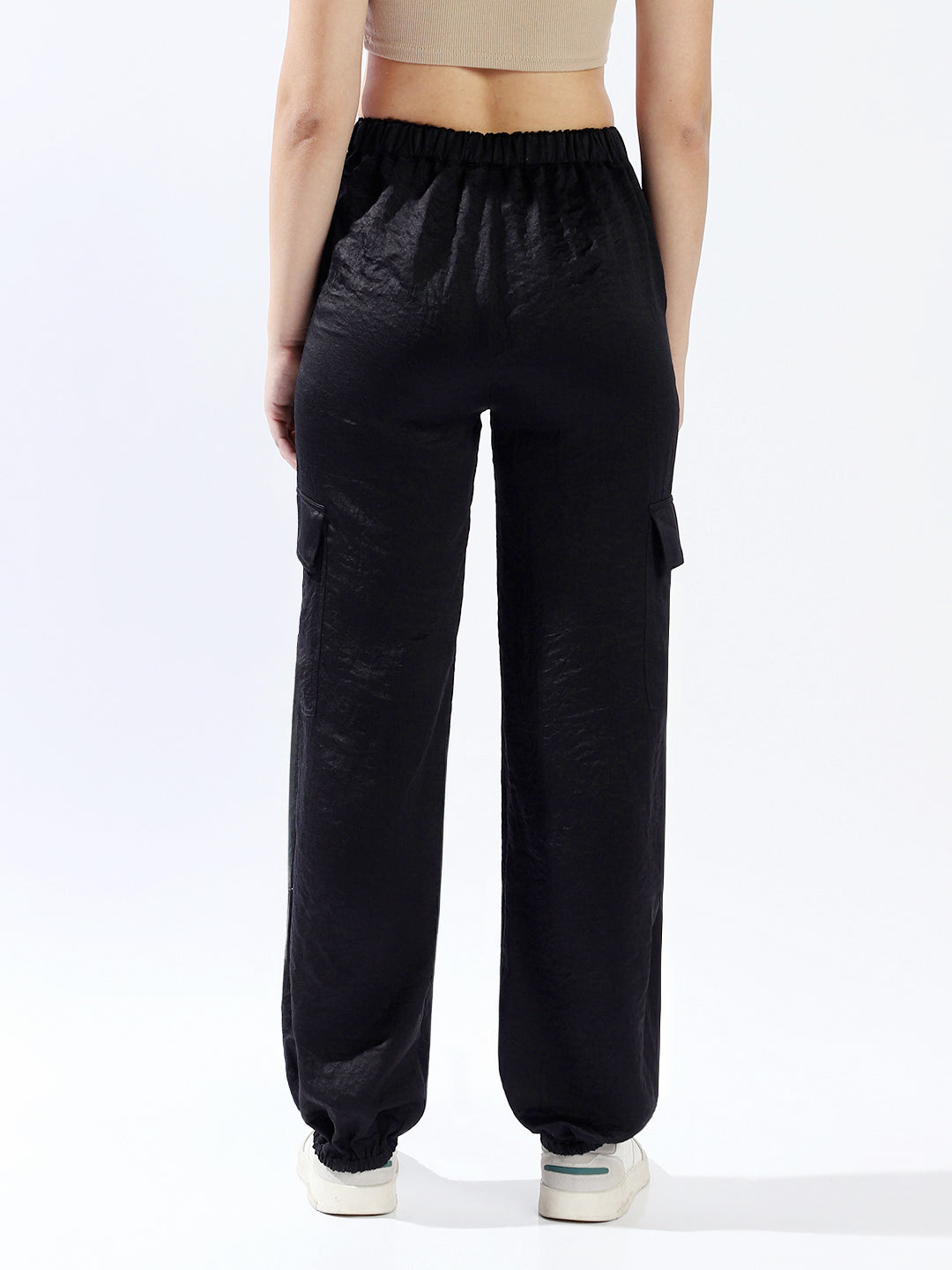 High star Women Polyester Loose Jogger Fit High-Rise Casual Trousers