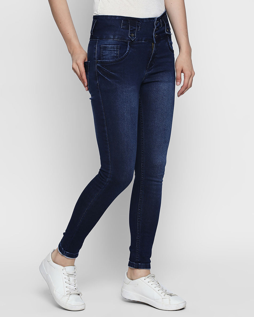 Women Blue Slim Fit High-Rise Clean Look Stretchable Jeans