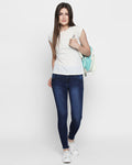 Women Blue Slim Fit High-Rise Clean Look Stretchable Jeans