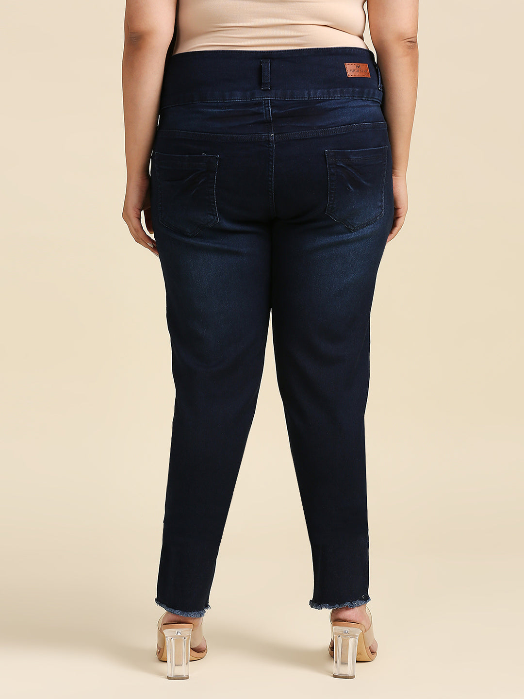 Women Slim Fit High-Rise Clean Look Stretchable Jeans