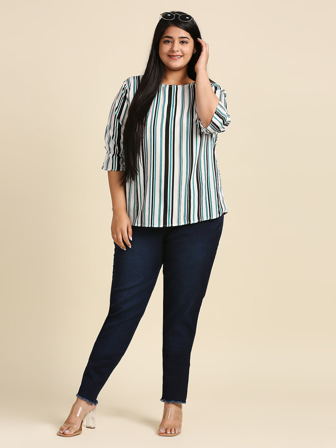 Women Slim Fit High-Rise Clean Look Stretchable Jeans
